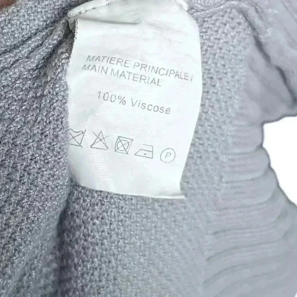 Womens Open Front Cardigan Knit Sweater with Pockets White Green & Gray Size Med - Picture 9 of 10